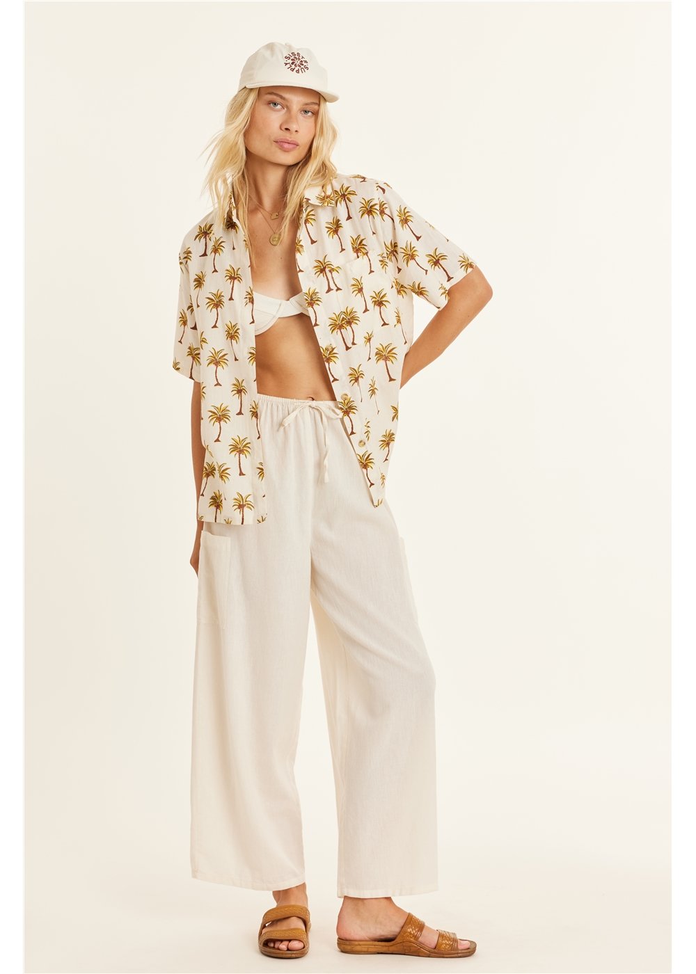 Under The Palms Woven Top