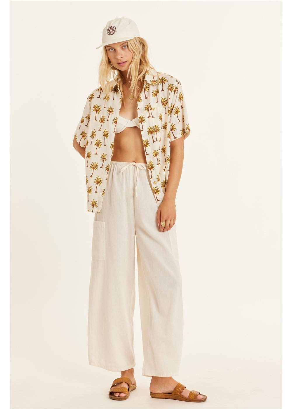 Under The Palms Woven Top