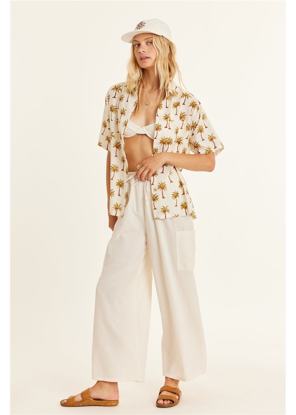 Under The Palms Woven Top