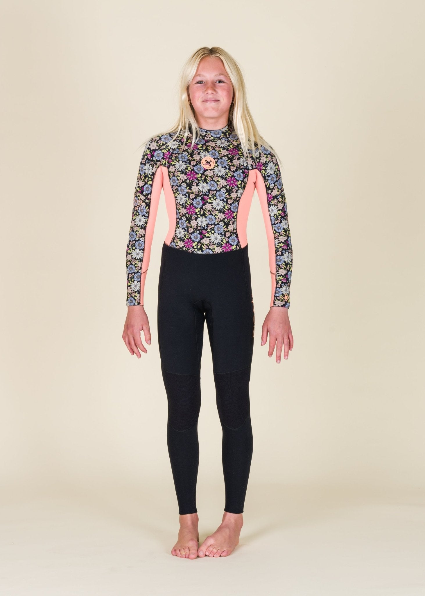Youth Summer Seas 3/2 Back Zip Wetsuit - Sisstrevolution