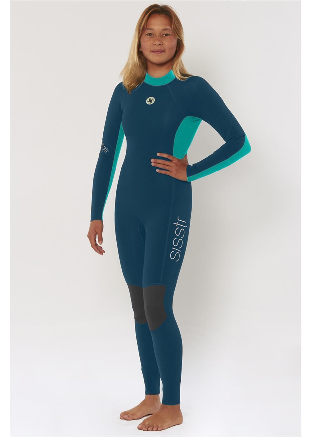 Youth Seven Seas 3/2 Back Zip Full Wetsuit - Sisstrevolution