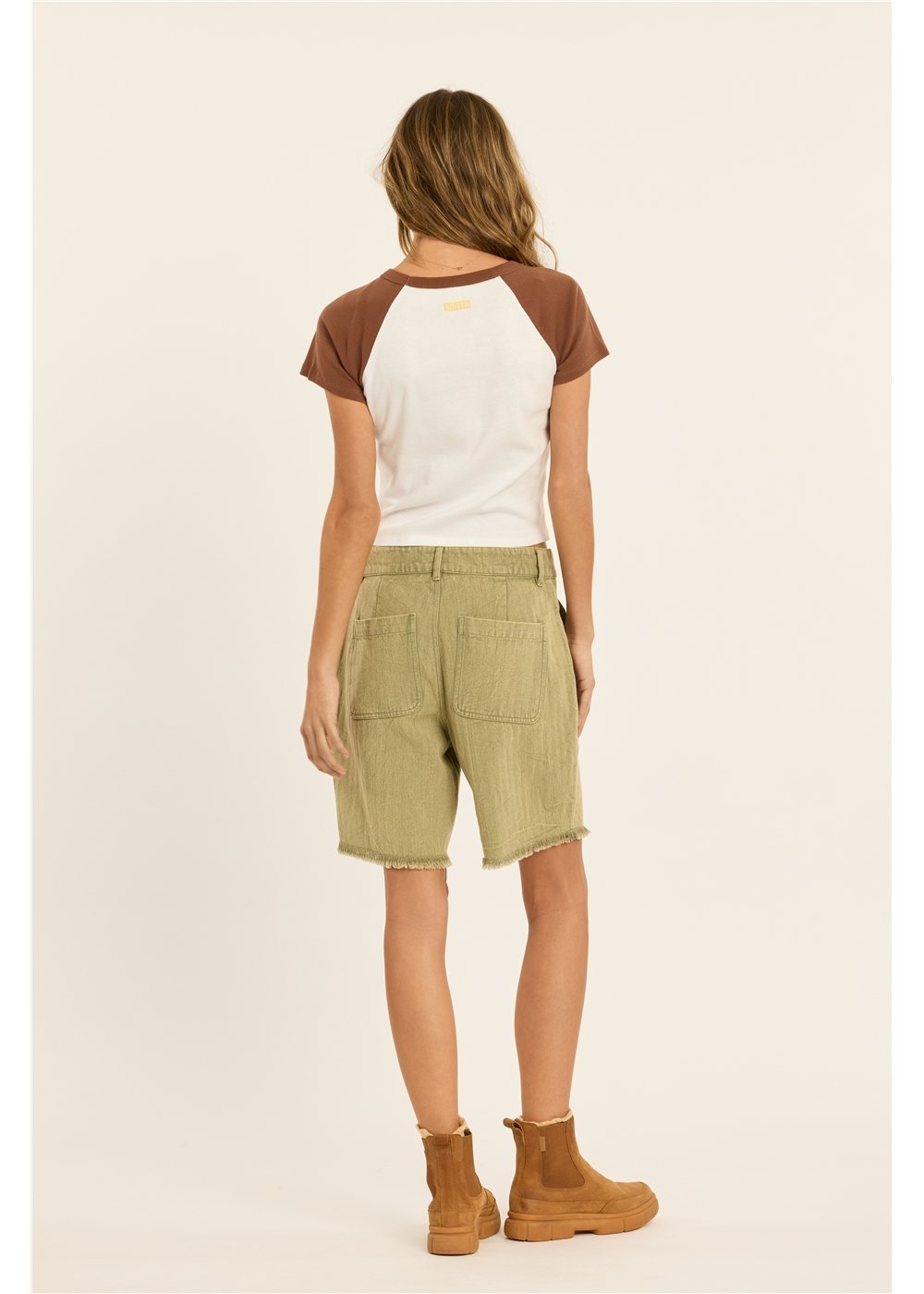 Raglan Point SS Baby Ribbed Tee