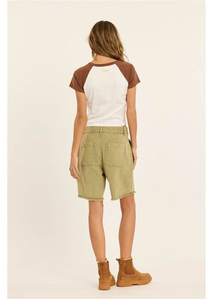 Raglan Point SS Baby Ribbed Tee