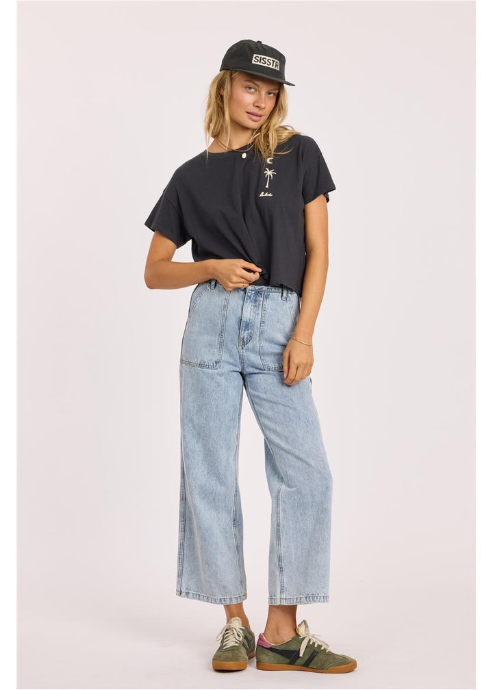 Daybreak Crop Ss Knit Tee