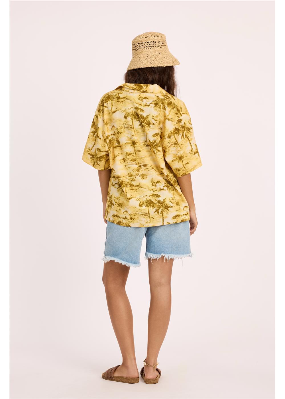 Distant Shores Ss Woven Top