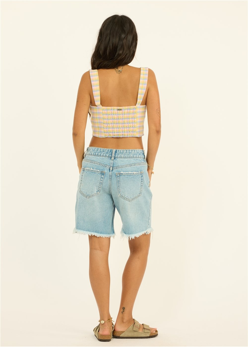 Sun Check Woven Tank