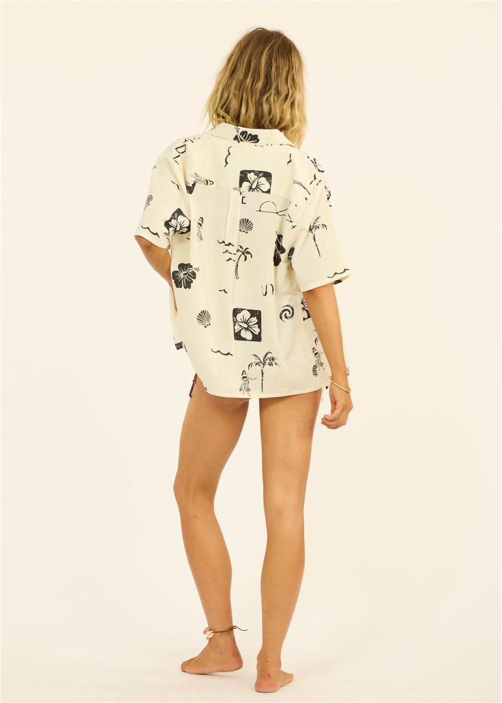 Paradise Ss Woven Top