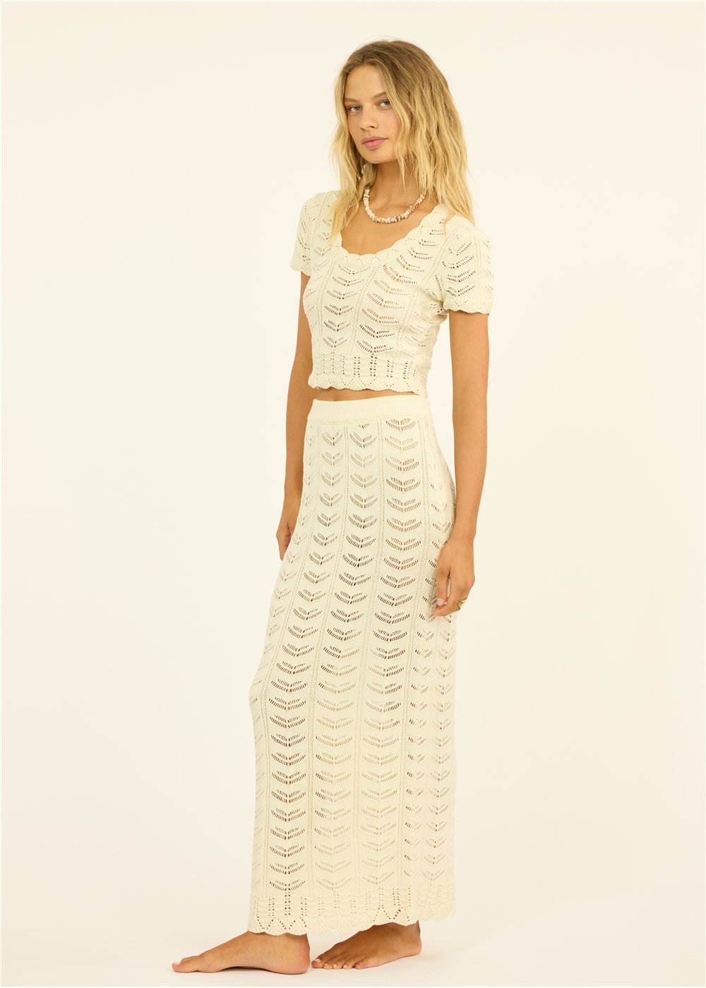 Beach Dreams Ss Knit Top