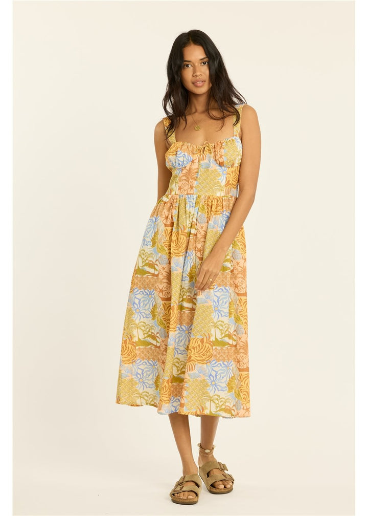 Des Tropiques Woven Tank Midi Dress