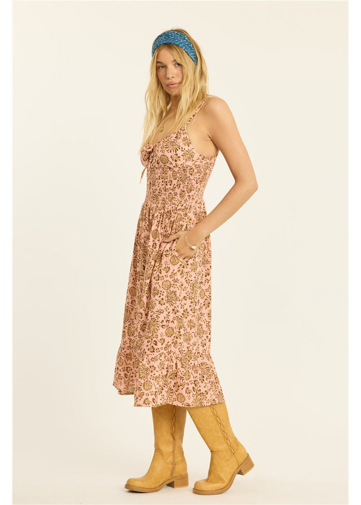 Blissout Out Bloom Woven Midi Tank Dress