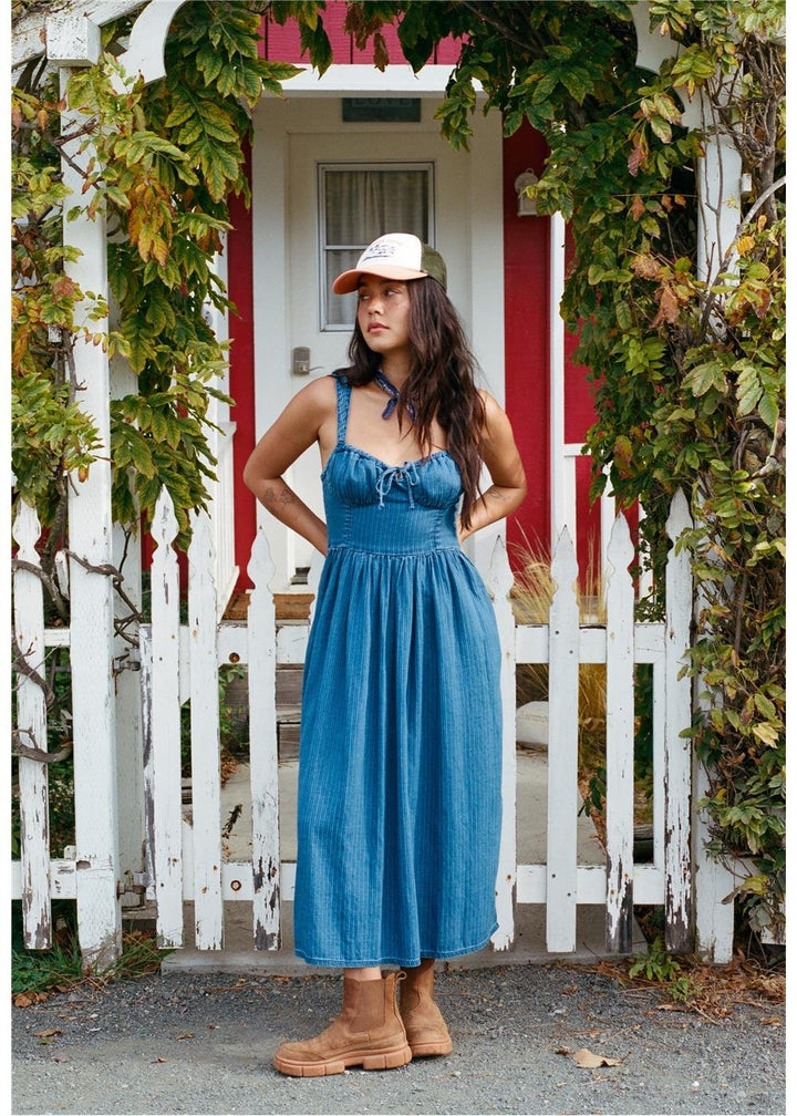 Seaside Picnic Woven Tank Dress