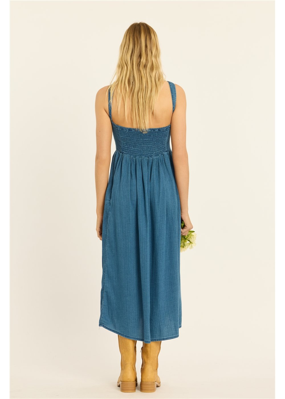 Seaside Picnic Woven Tank Dress