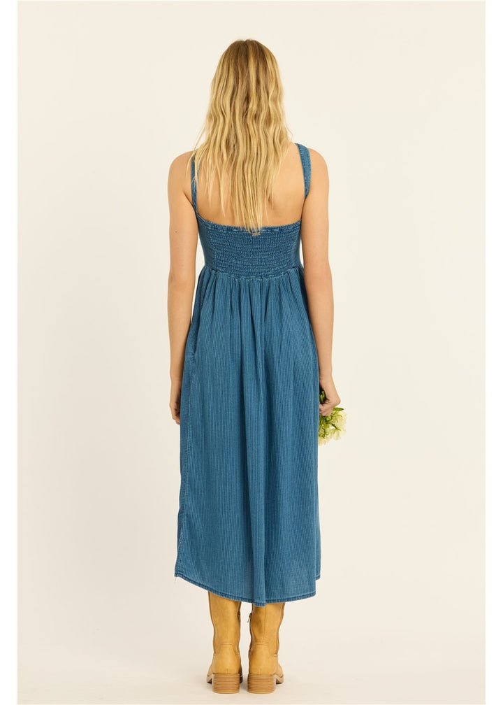 Seaside Picnic Woven Tank Dress