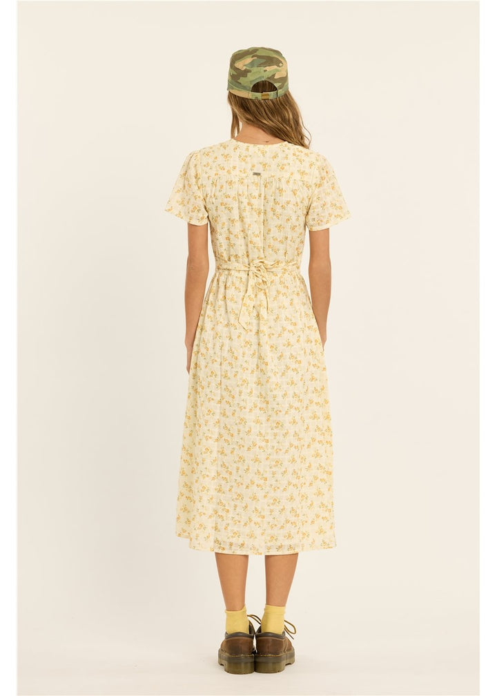 Field Trip Floral Midi Ss Woven Dress