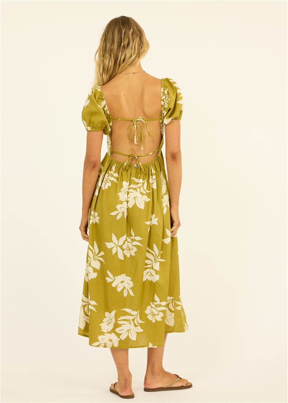 Moss Amor Woven Midi Dress