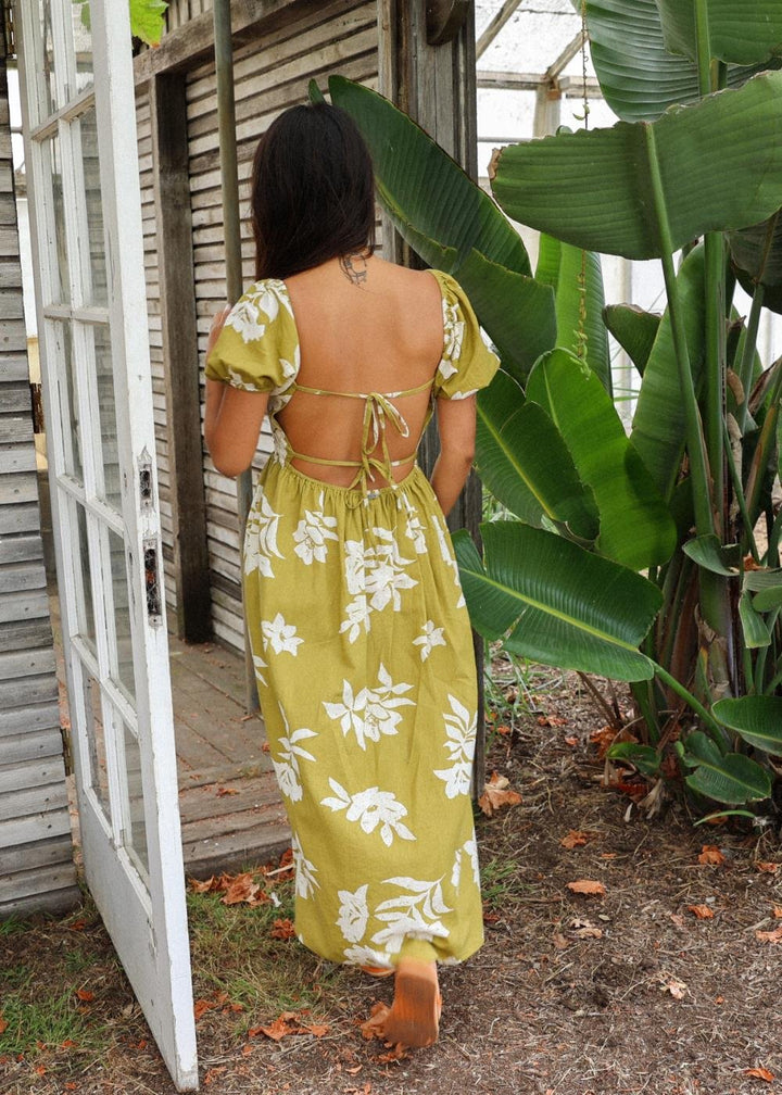 Moss Amor Woven Midi Dress