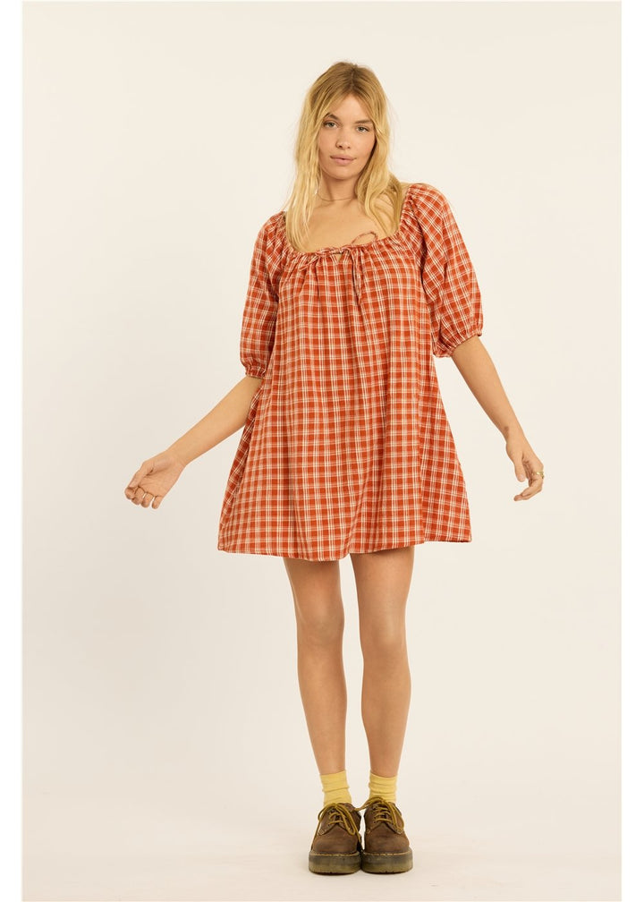 Coastal Trail Woven Ss Mini Dress