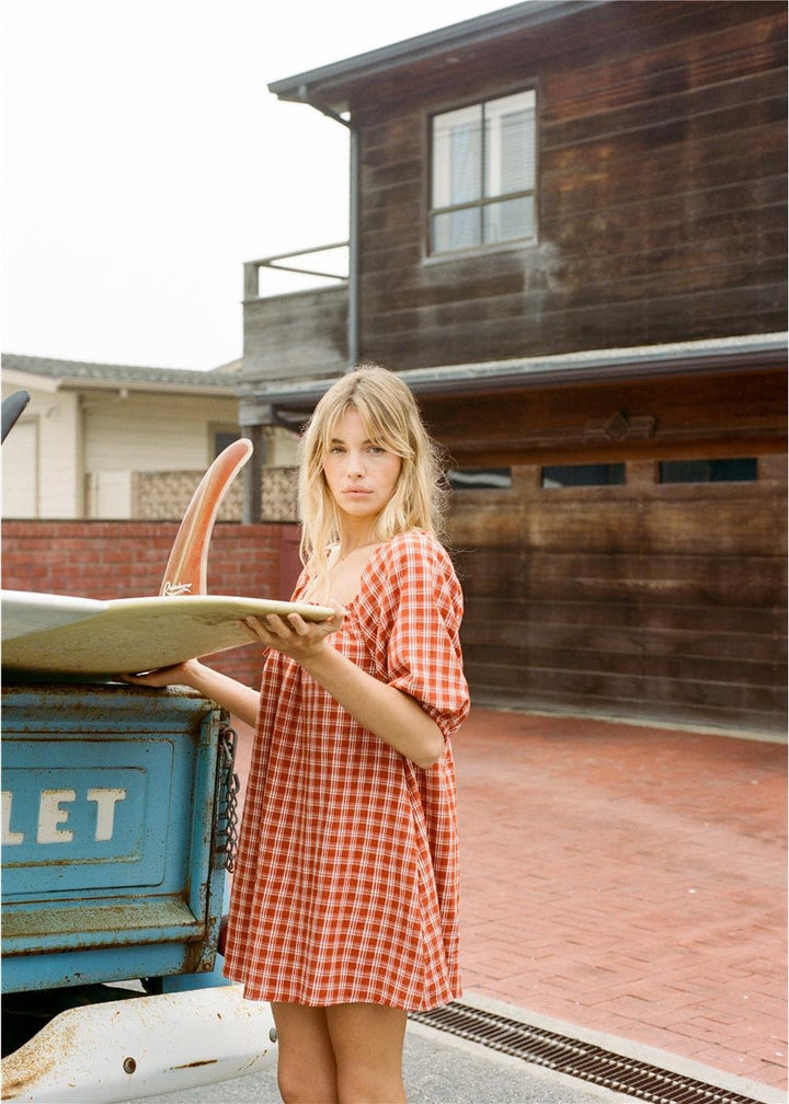 Coastal Trail Woven Ss Mini Dress