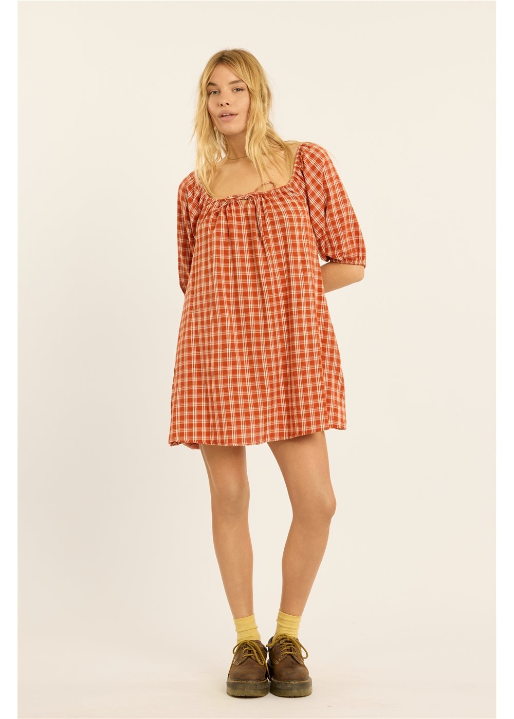 Coastal Trail Woven Ss Mini Dress