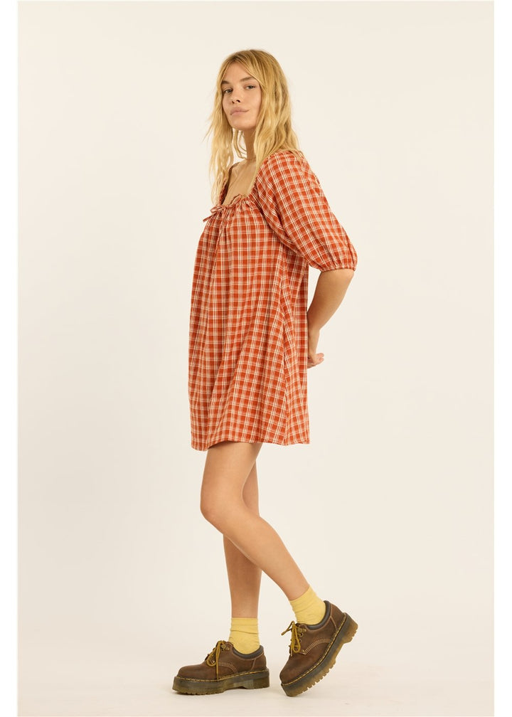 Coastal Trail Woven Ss Mini Dress