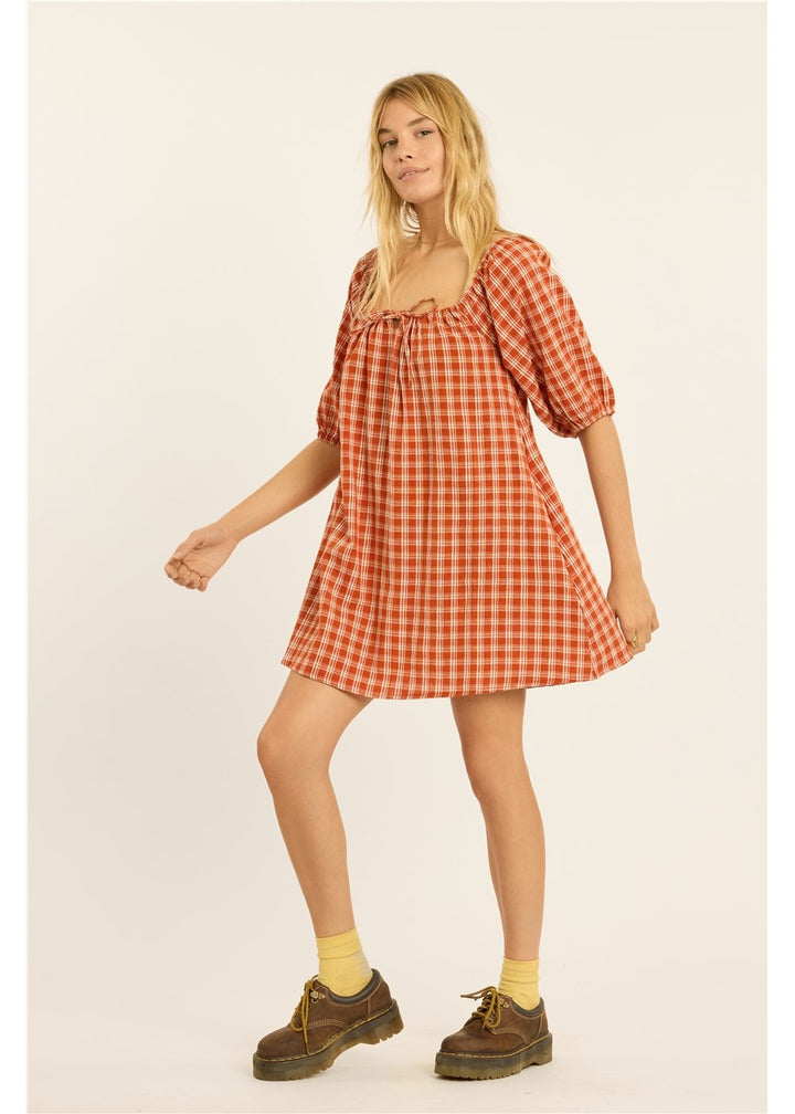 Coastal Trail Woven Ss Mini Dress