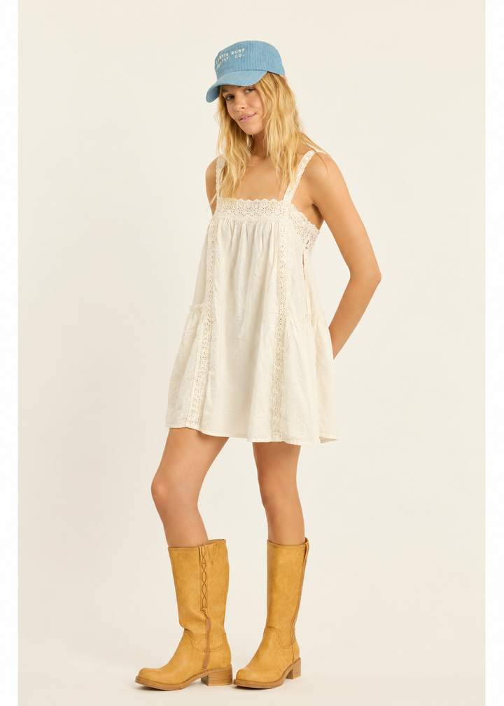 Sisstr Casey Mini Woven Tank Dress in Sea Salt