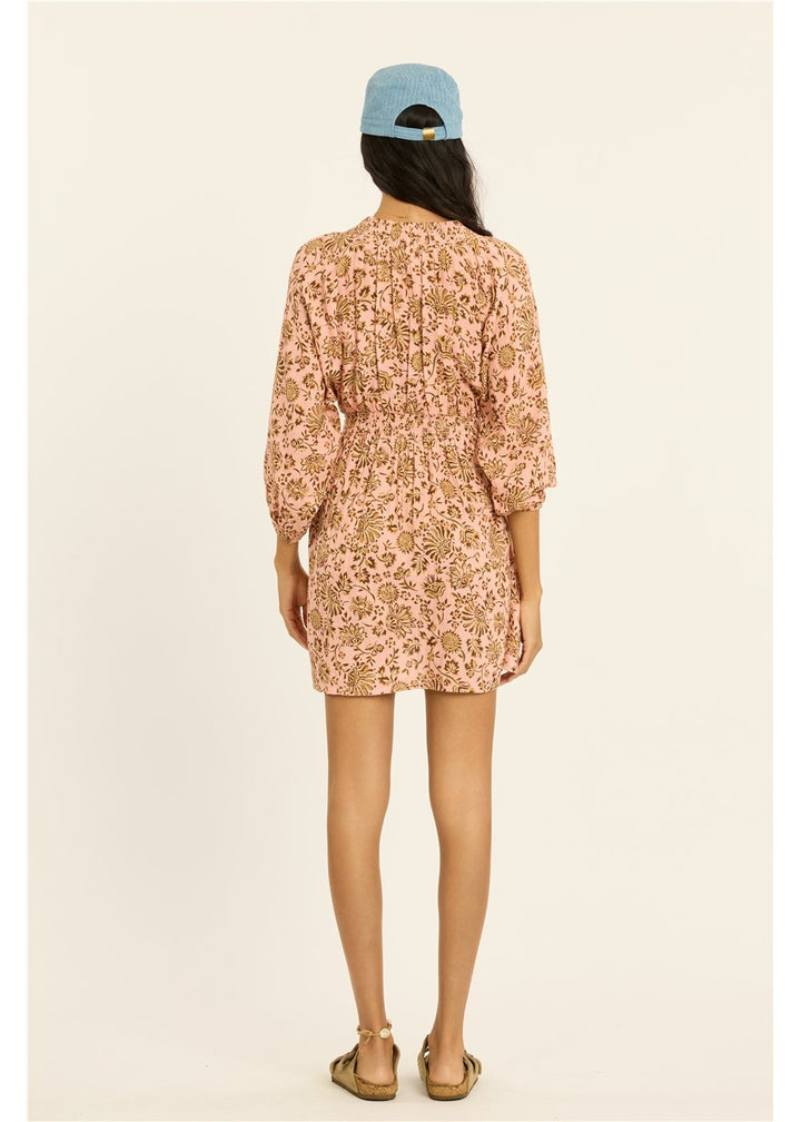 Wave Goddess Mini Long Sleeve Woven Dress