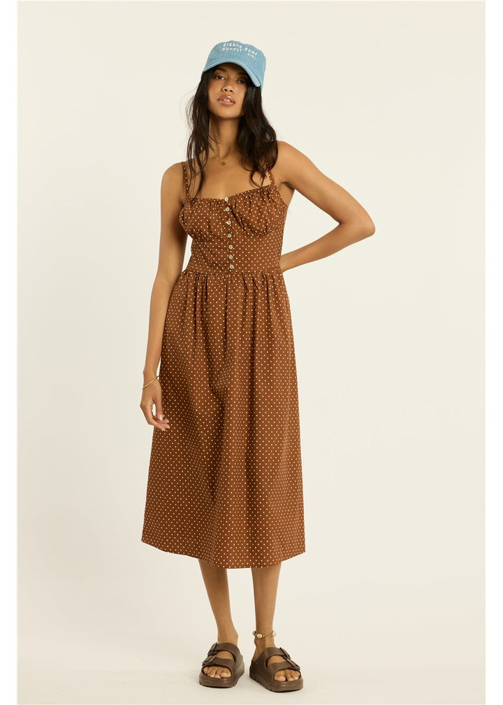 On The Dot Woven Midi Tank Dress