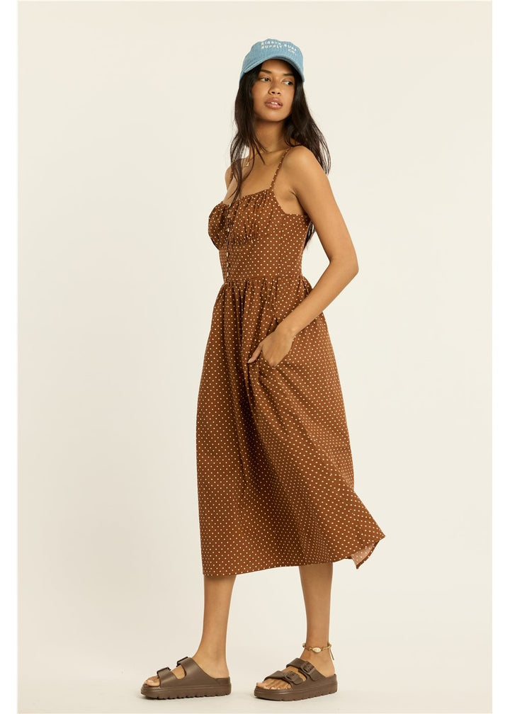 On The Dot Woven Midi Tank Dress