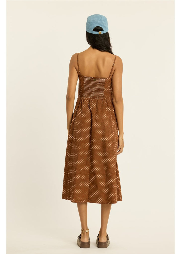 On The Dot Woven Midi Tank Dress