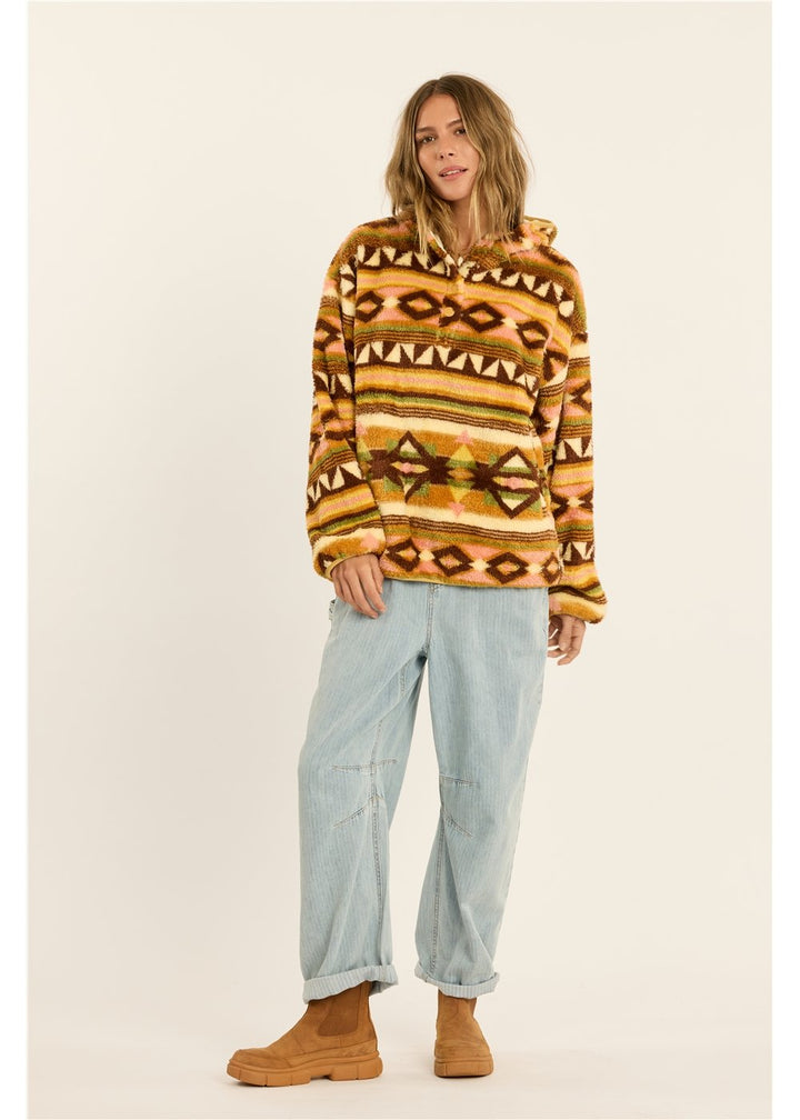 Coastal Cruisin Fuzzy Hoodie Fleece