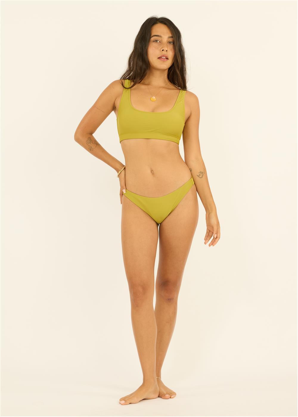 Seeker Solid Cheeky Bottom Swim Bottom