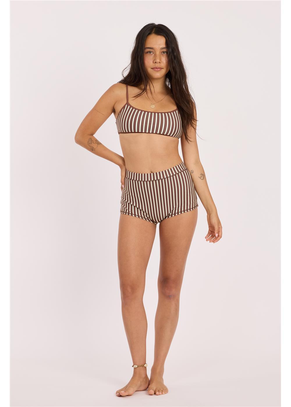 La Playa High Waist Short Swim Bottom
