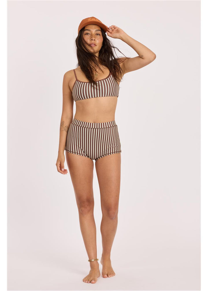 La Playa High Waist Short Swim Bottom