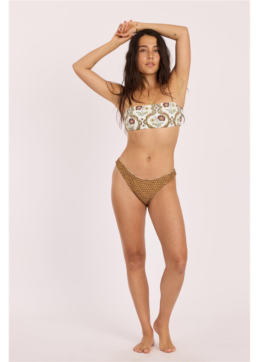 Flroal Folks Reverisble High Hip Swim Bottom