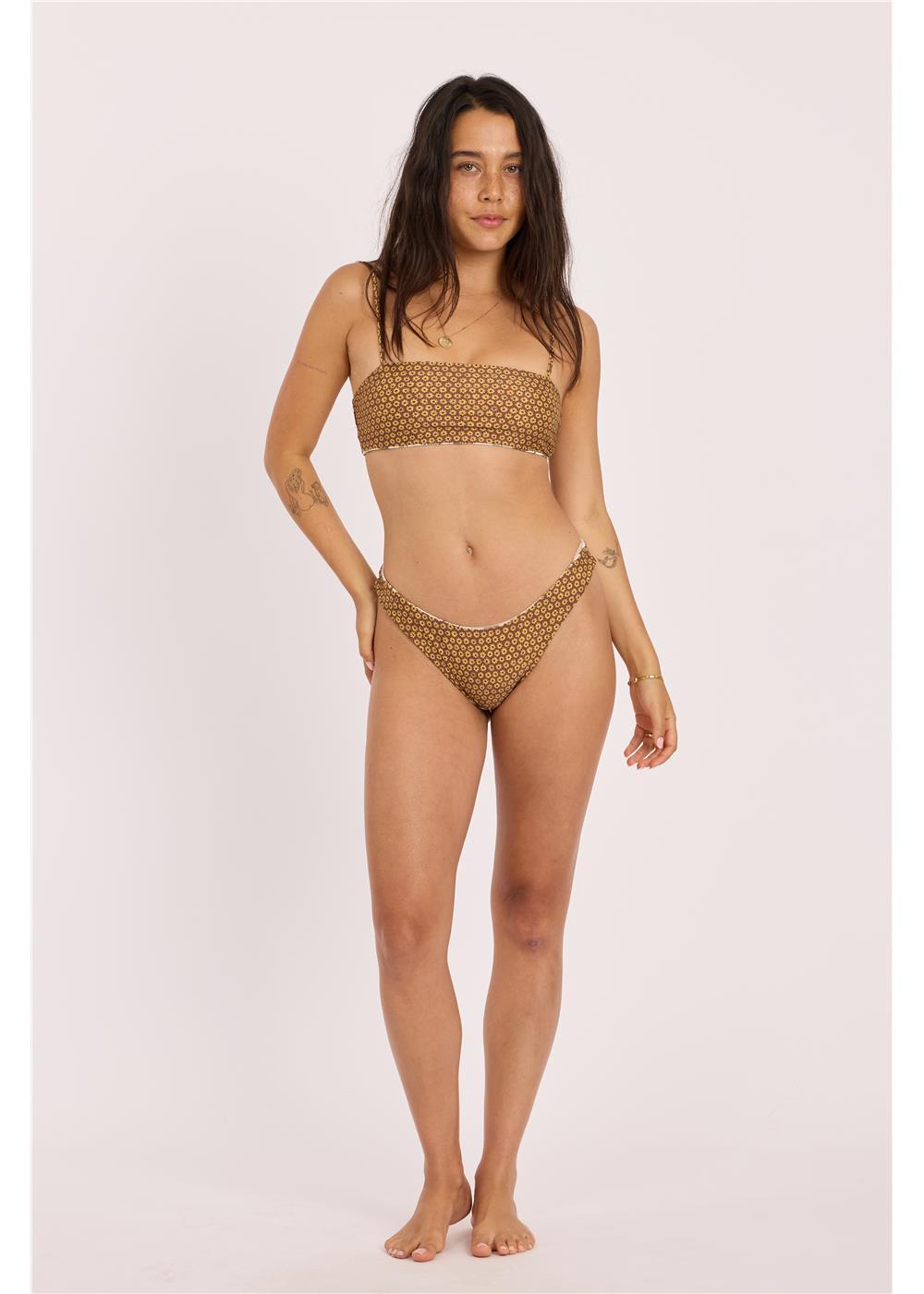 Flroal Folks Reverisble High Hip Swim Bottom