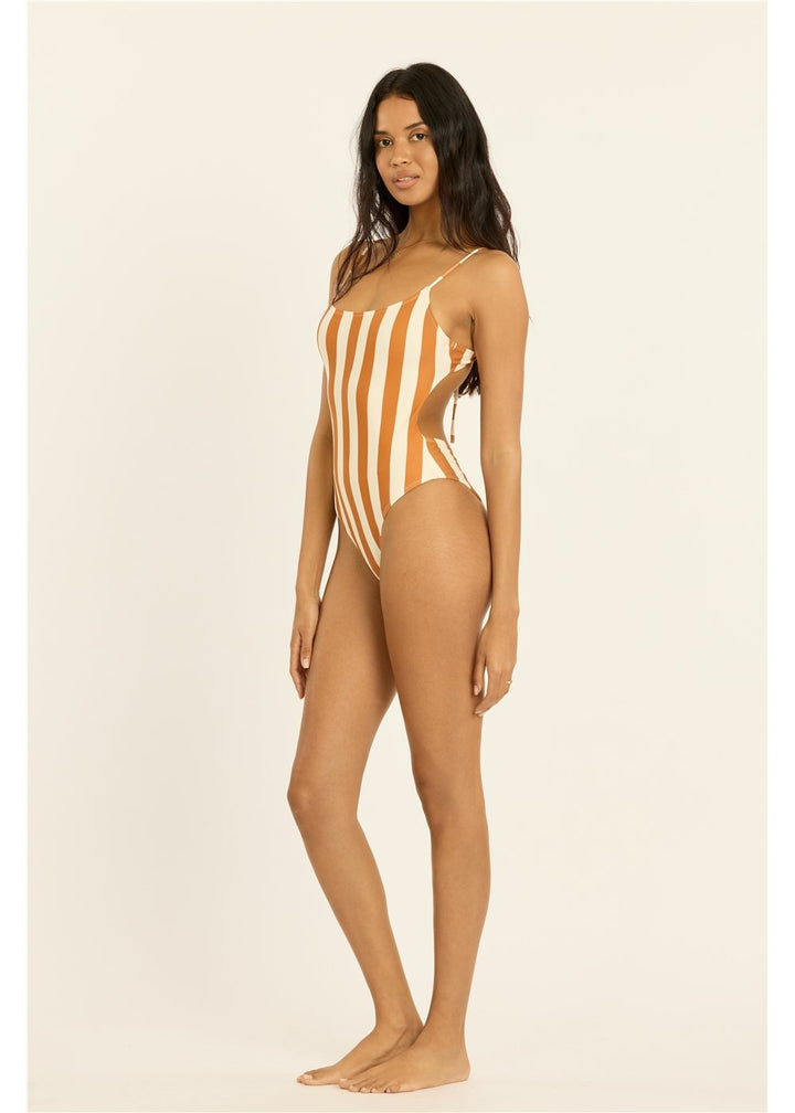 Check And See Striped One Piece Rio