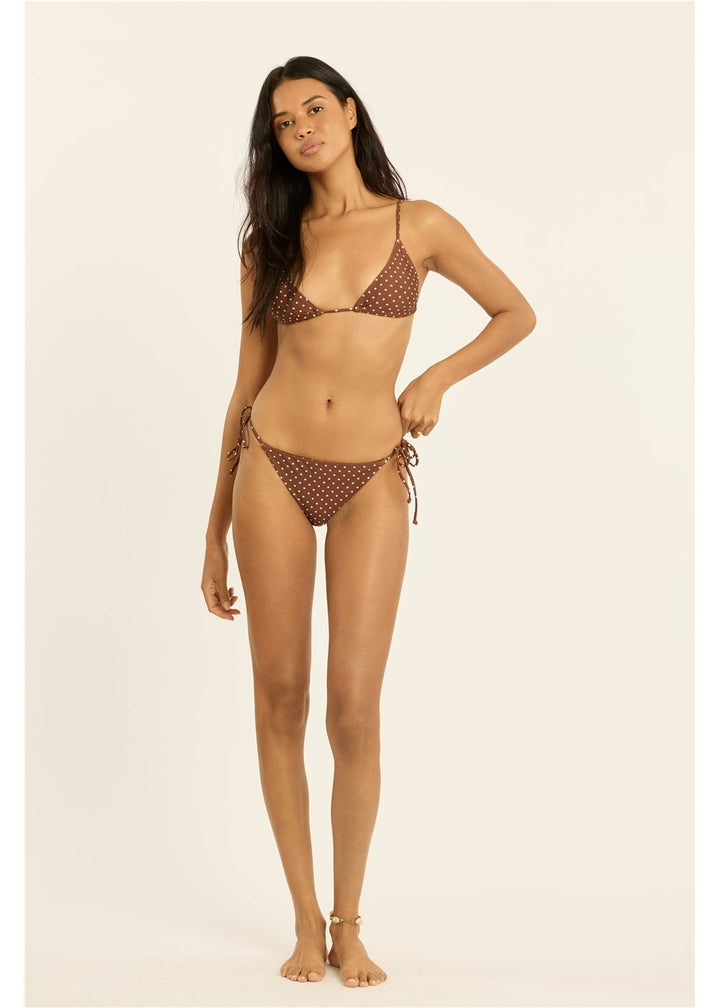 On The Dot Triangle Swim Top