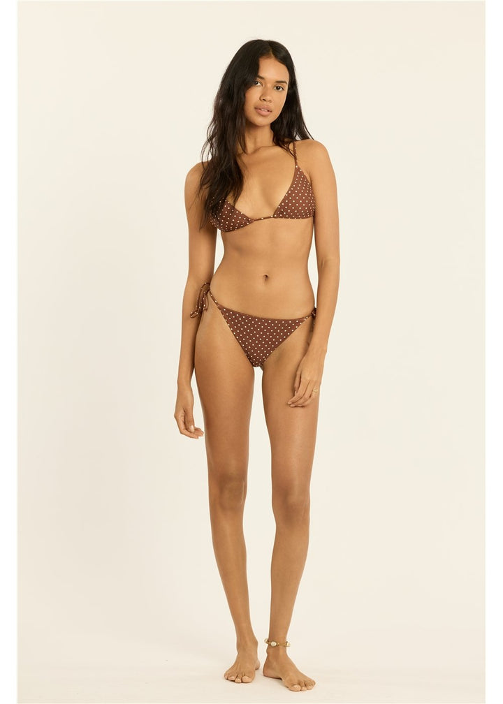 On The Dot Triangle Swim Top