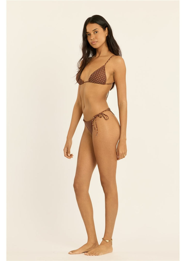 On The Dot Triangle Swim Top