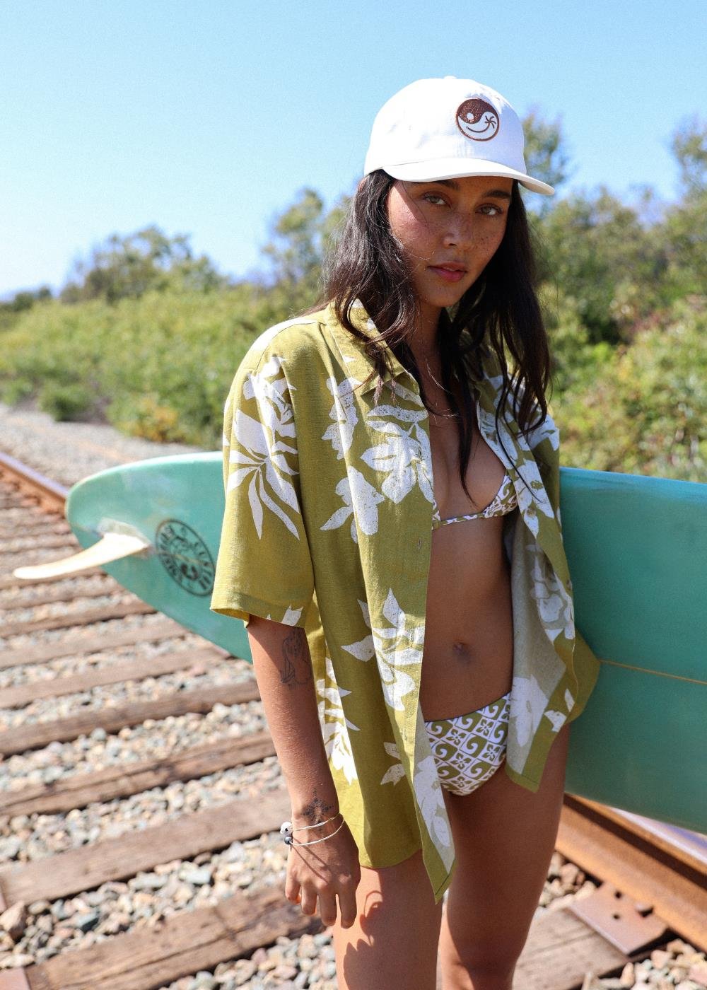 Keep On Rollin Triangle Top Swim Top