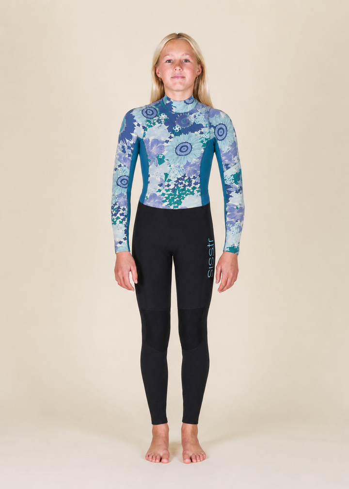 Youth Summer Seas 3/2 Back Zip Full Wetsuit