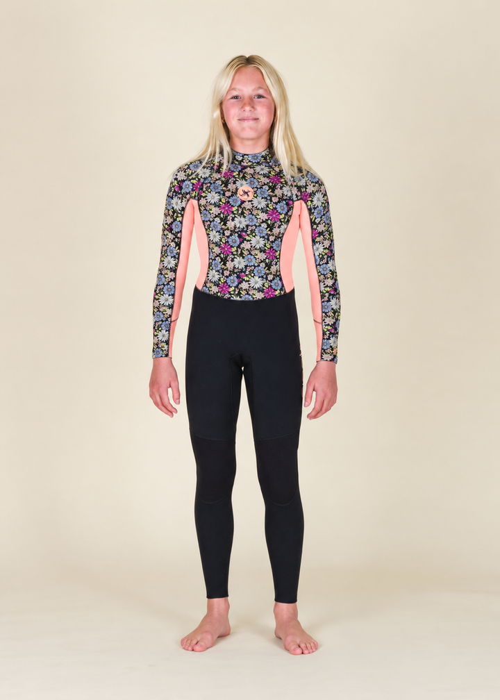 Youth Summer Seas 3/2 Back Zip Full Wetsuit
