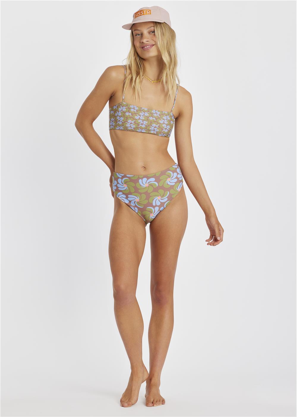 Flower Power Reversible Bandeau Swim Top - Sisstrevolution