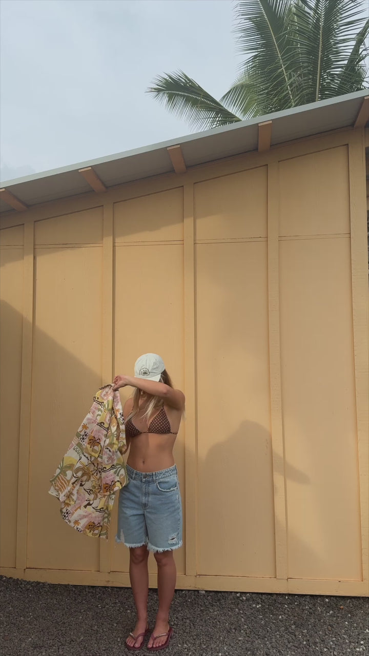 On The Dot Triangle Swim Top