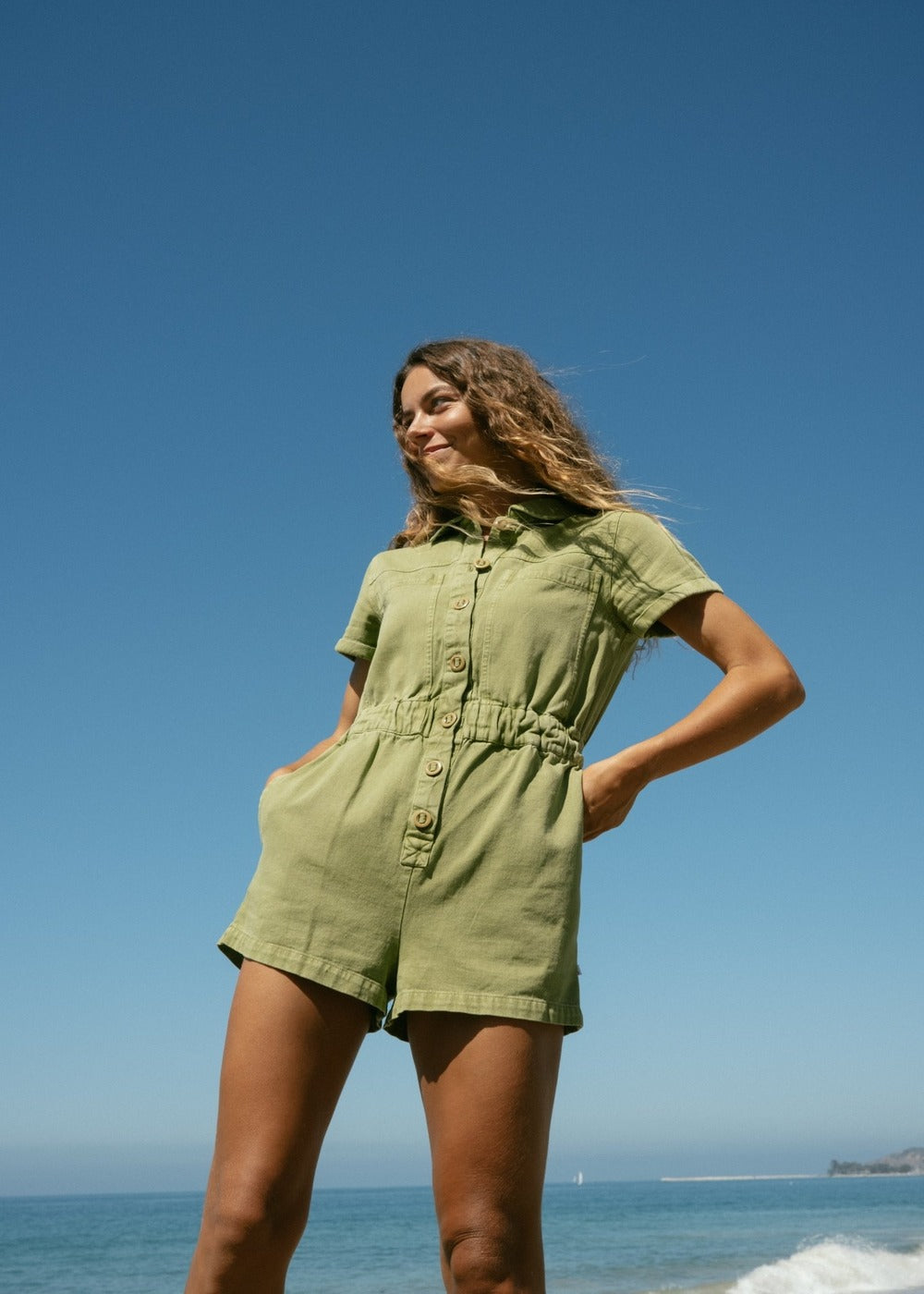 Road Short Sleeve Woven Romper