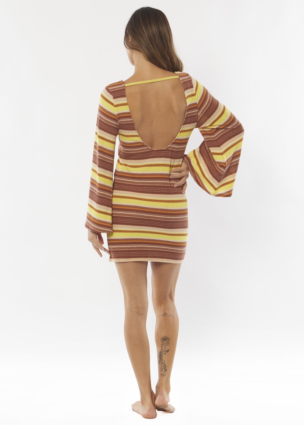 Sunny Escape Knit Ls Dress - Sisstrevolution