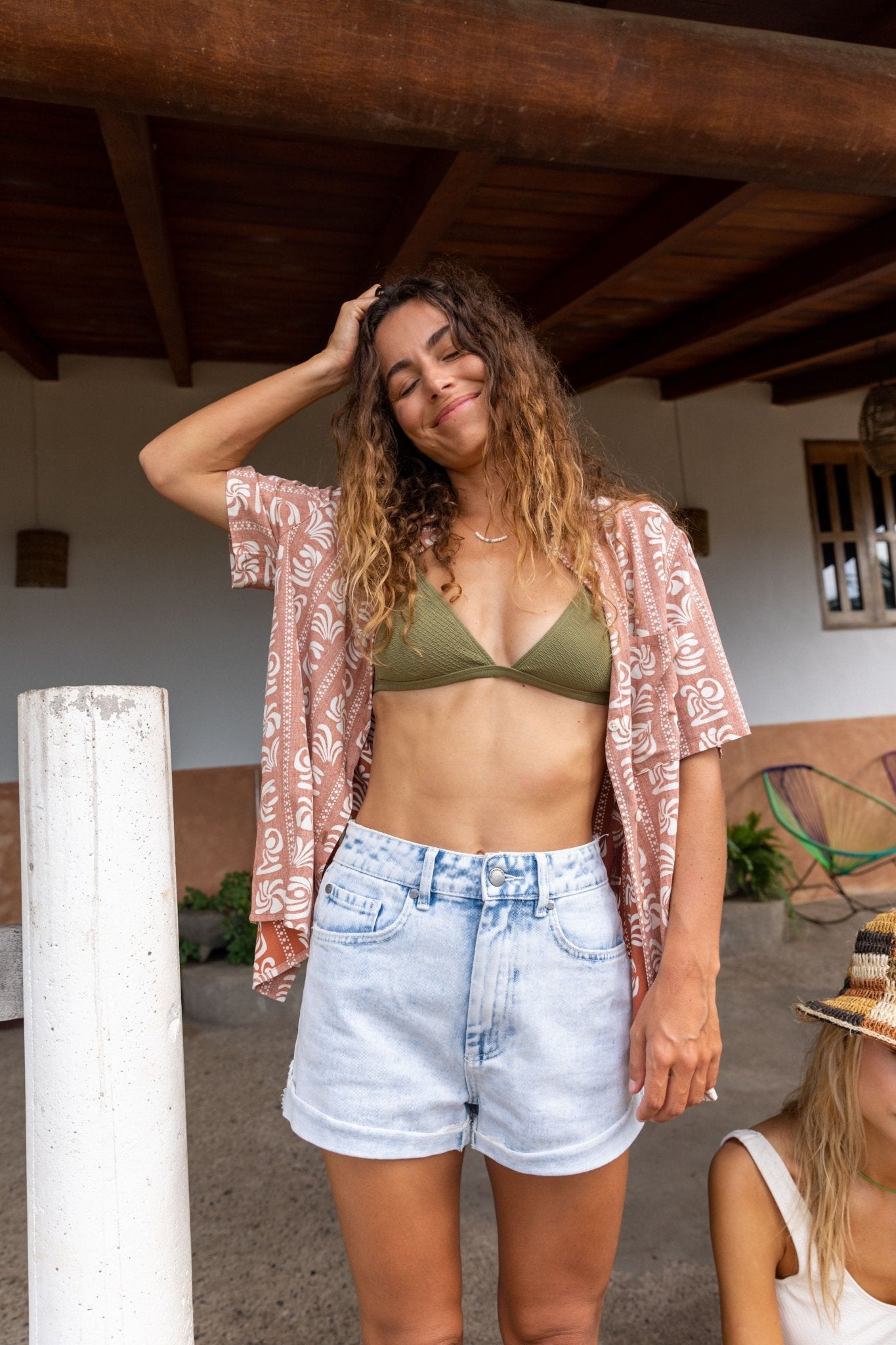 Wavy Days Triangle Swim Top - Sisstrevolution