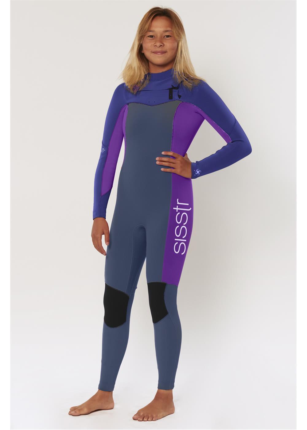 Youth 7 Seas 3/2 Chest Zip Full Wetsuit - Sisstrevolution