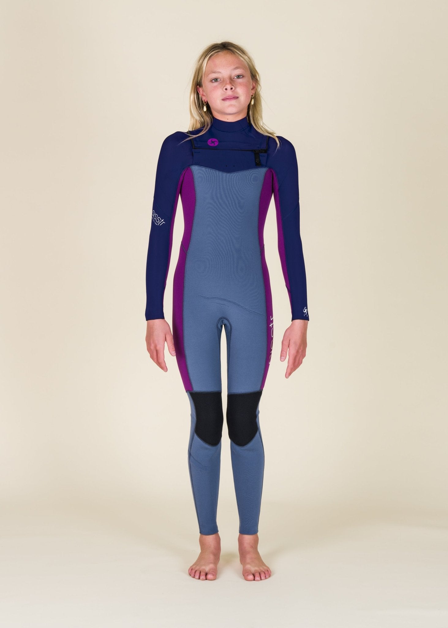 Youth 7 Seas 3/2 Chest Zip Full Wetsuit - Sisstrevolution